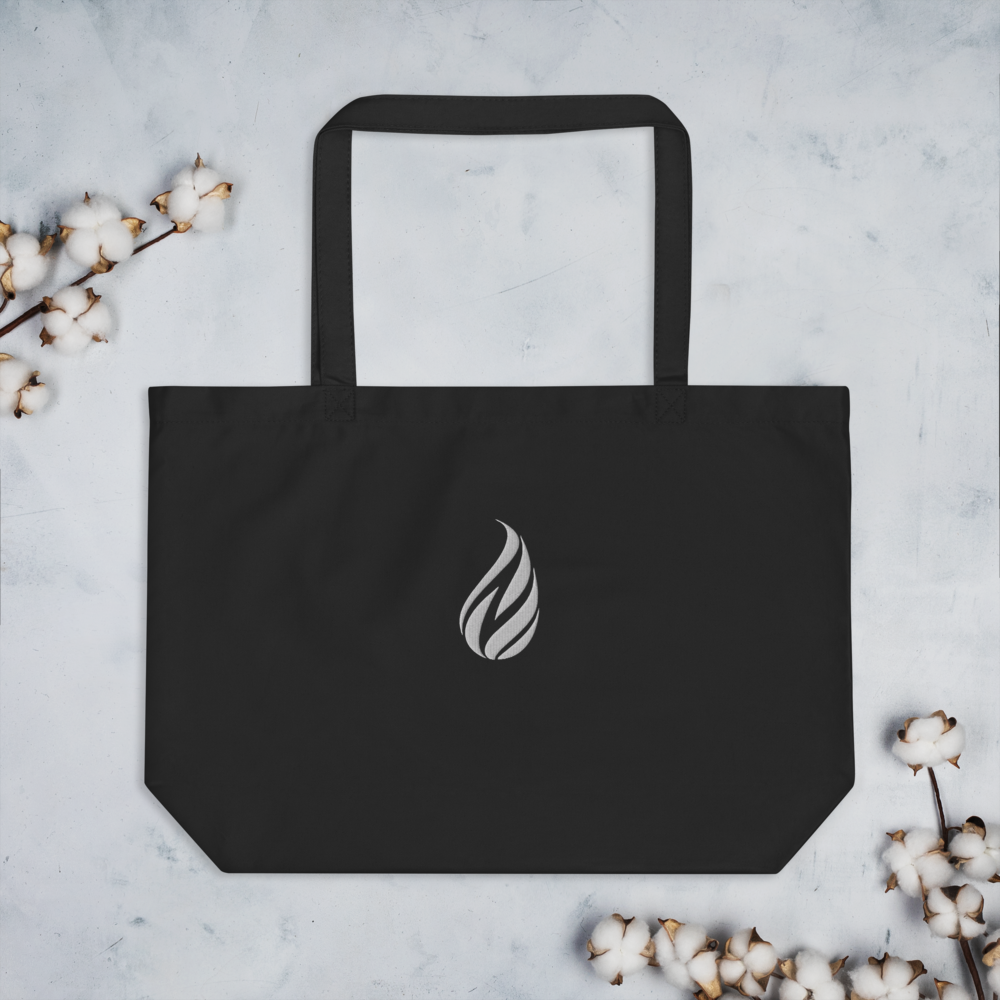 Neovation Vintage Flame Icon Large Organic Tote Bag