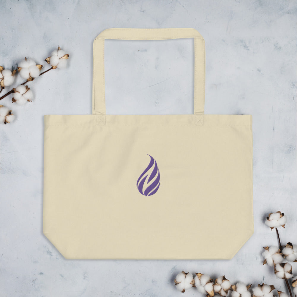 Neovation Vintage Flame Icon Large Organic Tote Bag