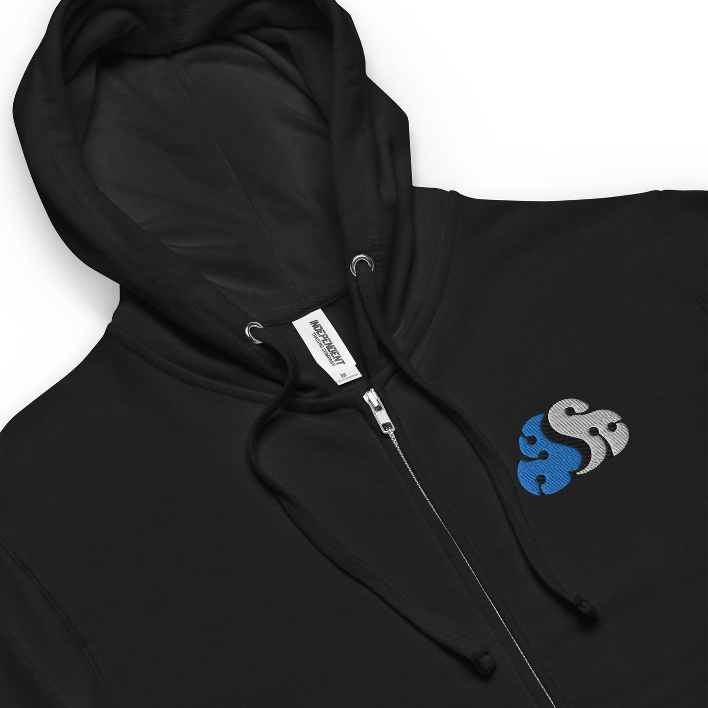 SmarterU Brain Icon Unisex Fleece Zip-up Hooded Sweater