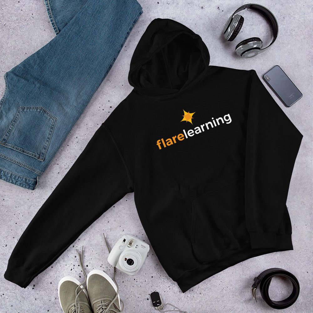 Flare Learning Vintage Logo Unisex Hooded Sweatshirt