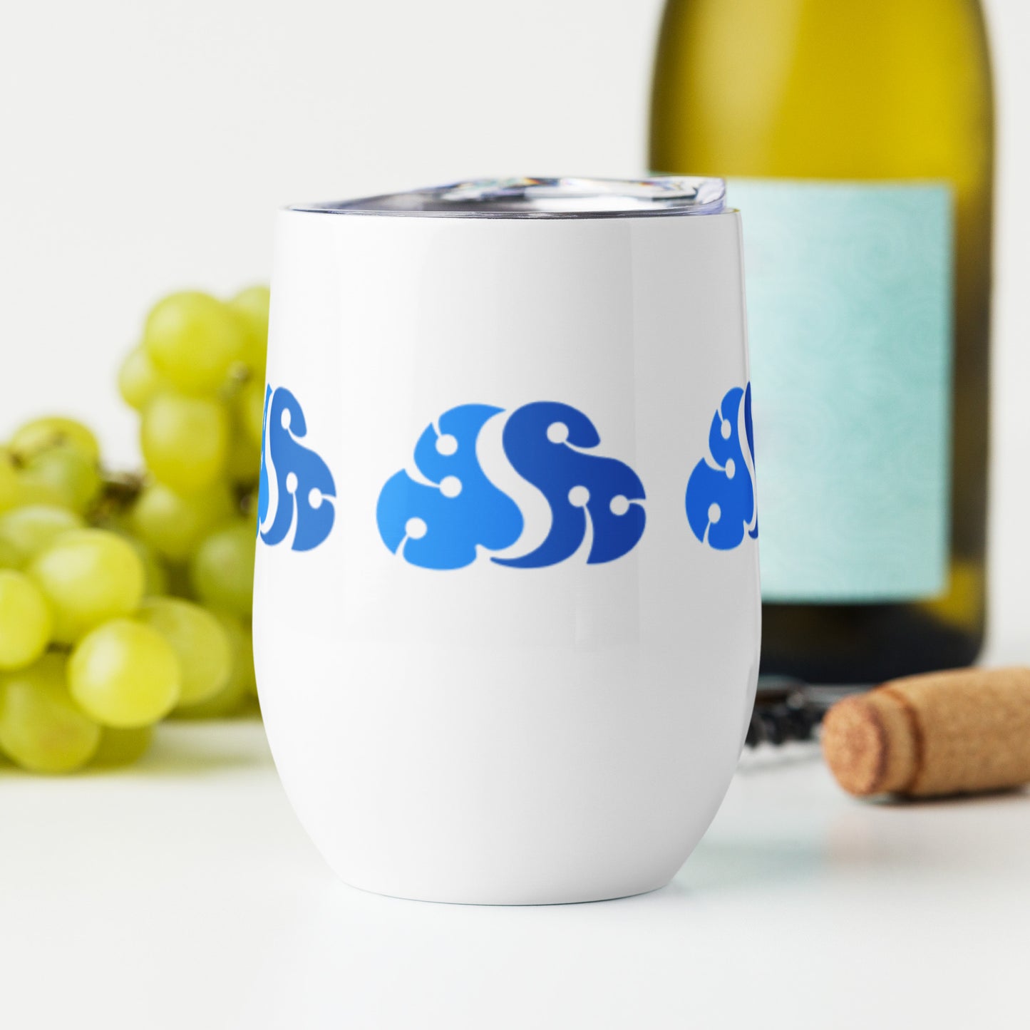 SmarterU Brain Icon Wine Tumbler